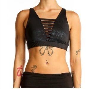 Peloton Black Strappy Sports Bra